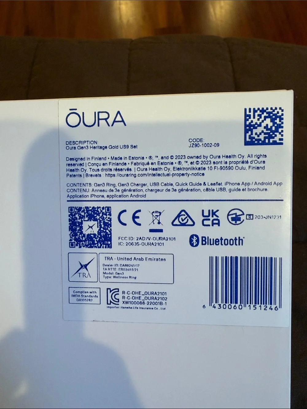 Oura Ring Gen3 Heritage Gold